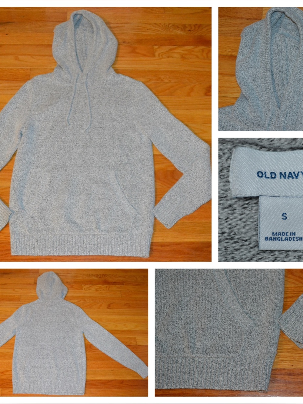 Men’s Old Navy gray hooded sweater, size small S